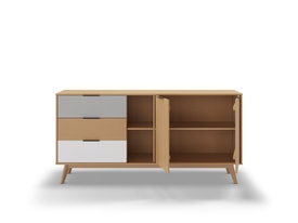 Aparador Elfa 2P2H3C Roble/gris Claro/blanco miniatura 8