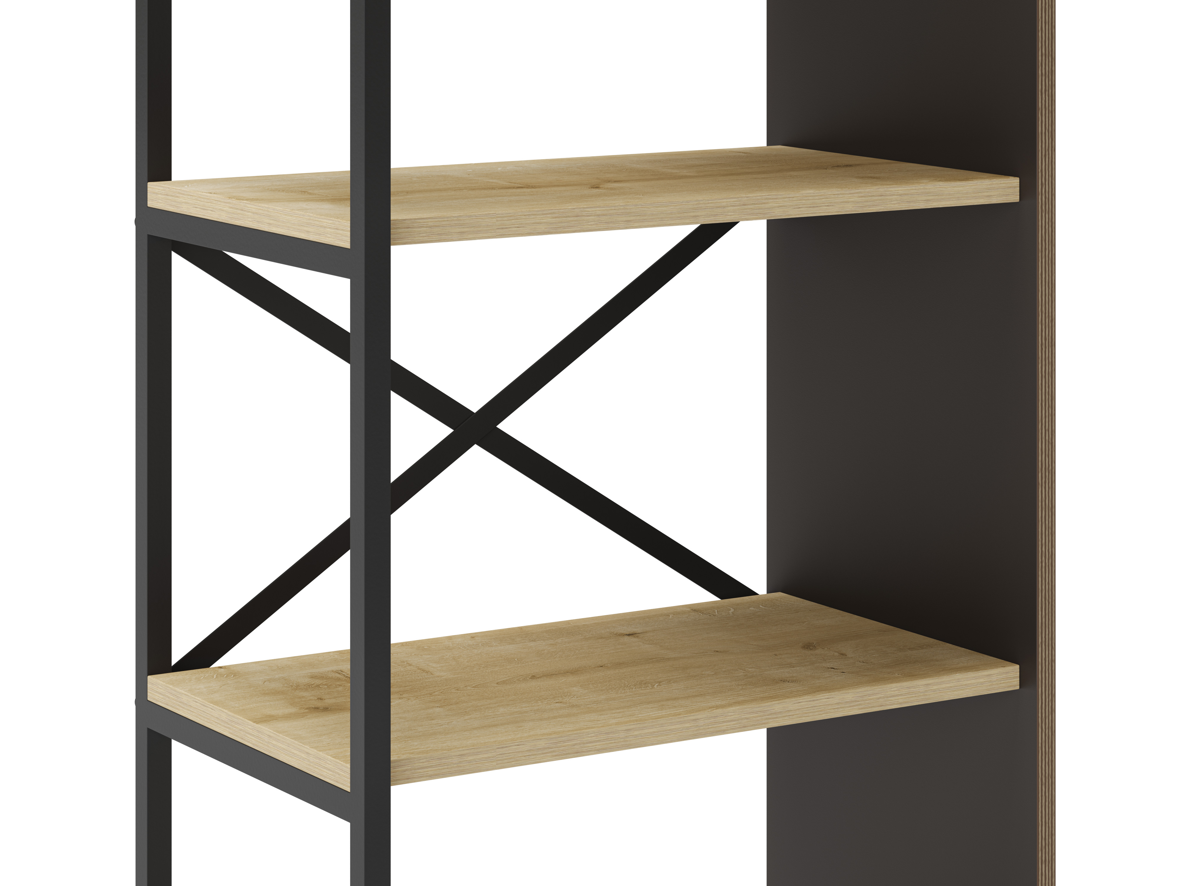 Estanteria Ara 58CM Roble/negro miniatura 3