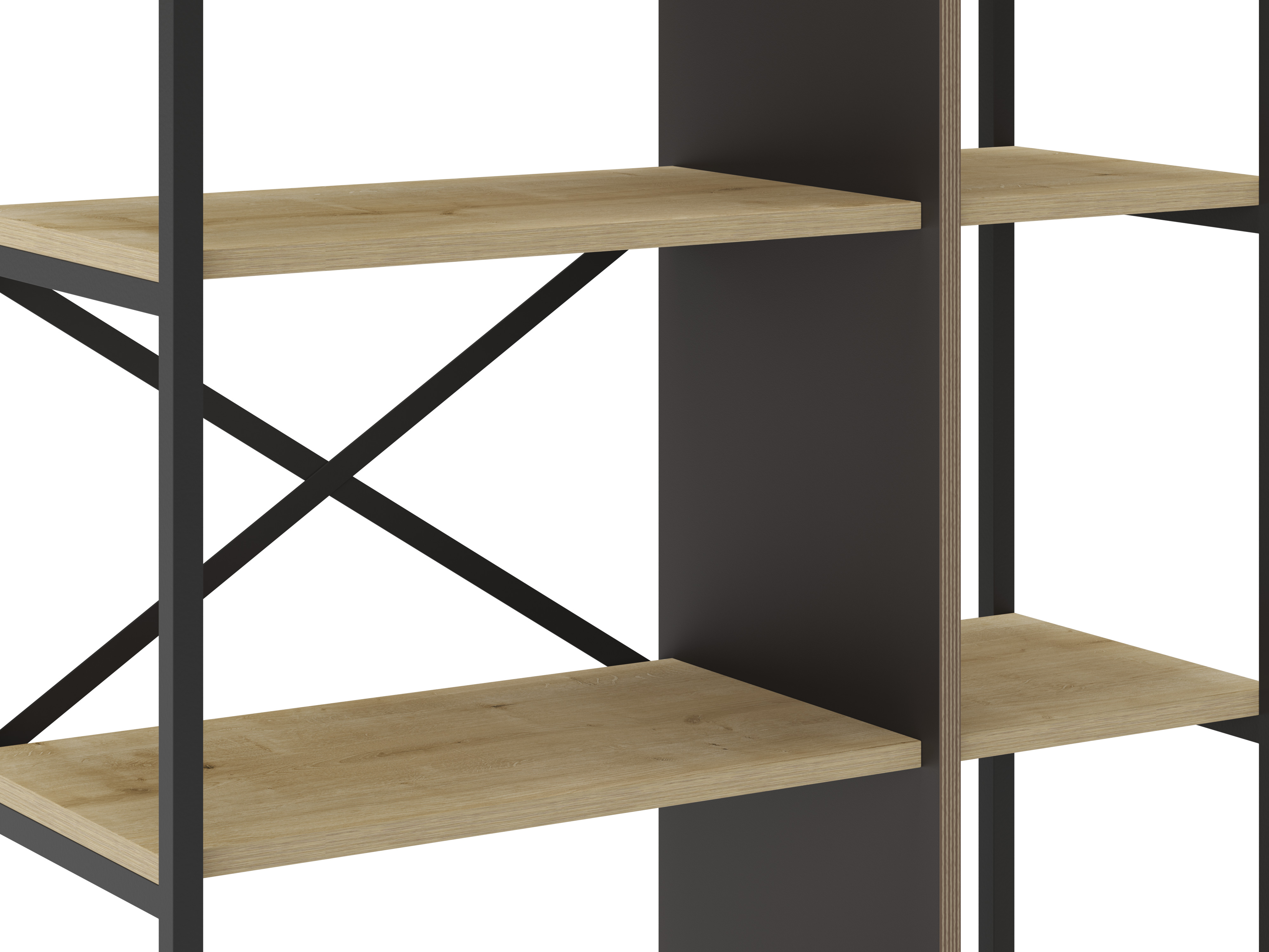 Estanteria Ara 87.5cm Roble/negro miniatura 3