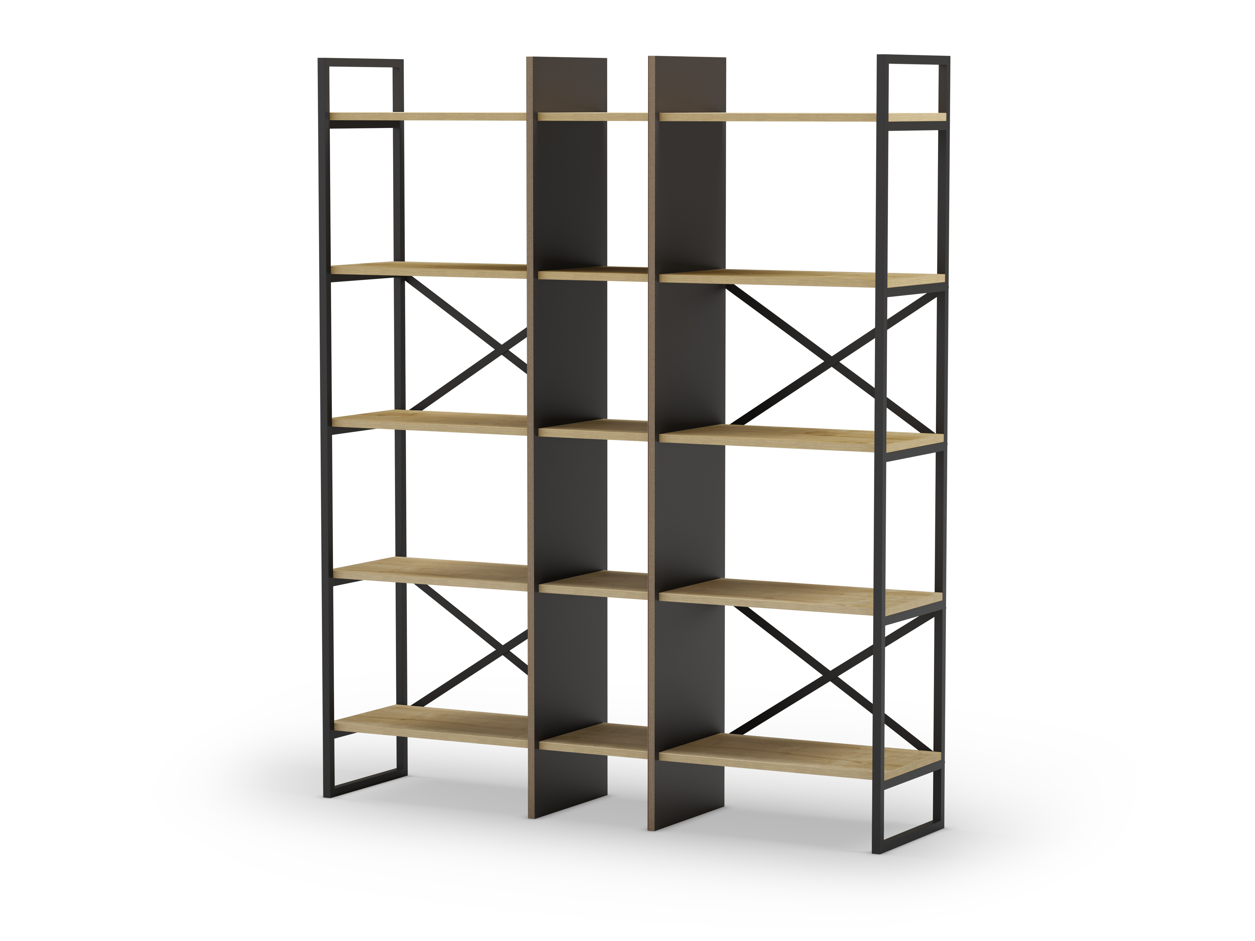 Estanteria Ara 143.5cm Roble/negro miniatura 4