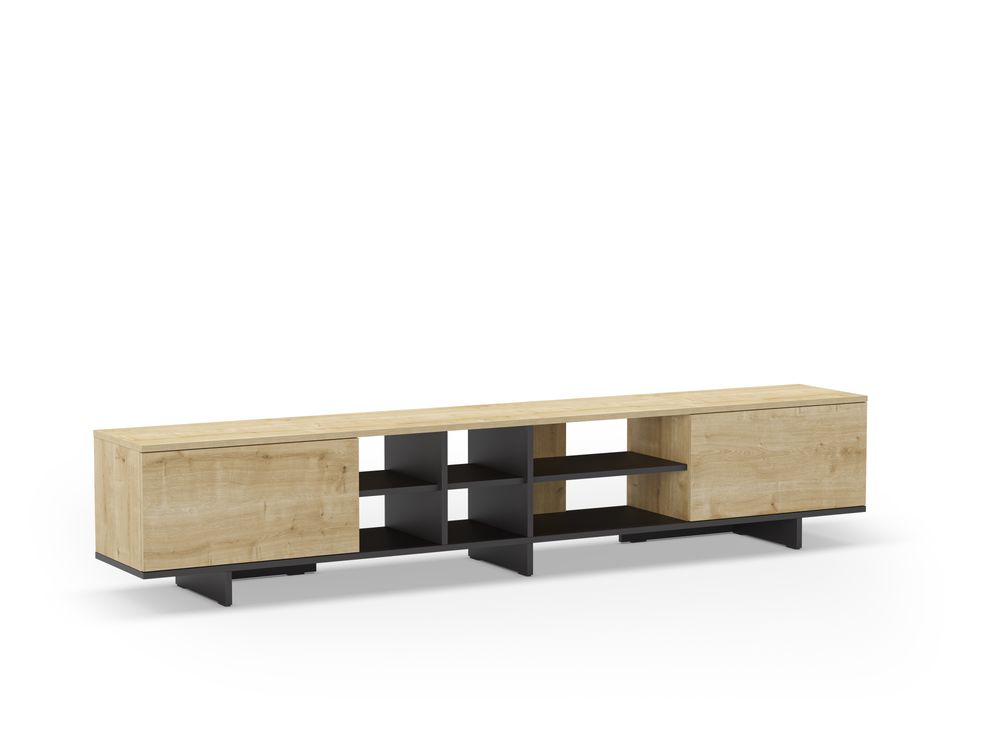 Mueble Tv 230 Cm Color Roble/negro