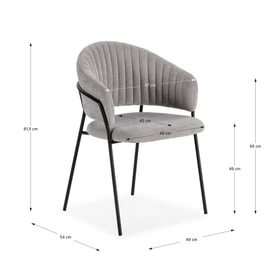Silla Leticia Gris miniatura 3