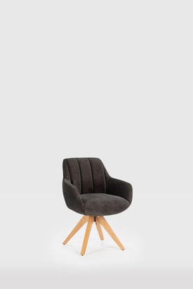 Sillón Giratorio Gris miniatura 4