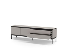 Mueble Tv 180 Cm Color Crema/negro miniatura 6