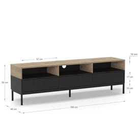 Mueble de TV Marion 3C3H Roble-k miniatura 5