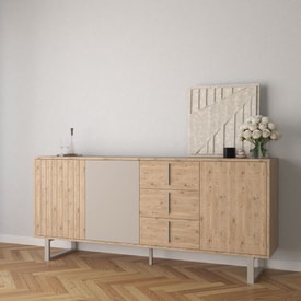 Aparador 180 Cm Color Roble-k/gris miniatura 4