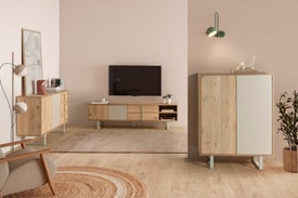 Mueble de TV Millay Roble-k/gris miniatura 4