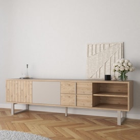 Mueble de TV Millay Roble-k/gris miniatura 5