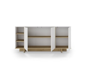 Aparador Cequoia 3P3H Blanco/roble miniatura 2