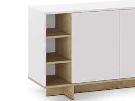 Aparador Cequoia 3P3H Blanco/roble miniatura 5