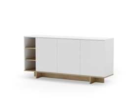 Aparador Cequoia 3P3H Blanco/roble miniatura 6