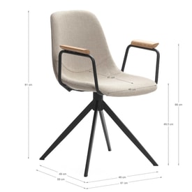 Silla Giratoria Con Brazos miniatura 5