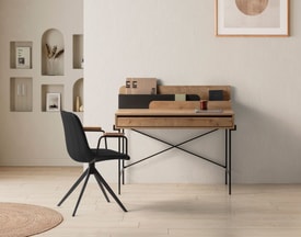 Silla Giratoria Con Brazos miniatura 5