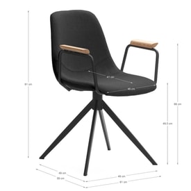 Silla Giratoria Con Brazos miniatura 6