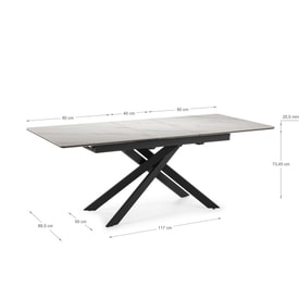 Mesa Rectangular Extensible Cerámica miniatura 6