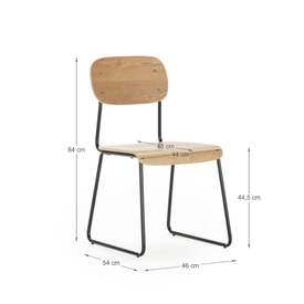 Silla Aira Natural/pata miniatura 3