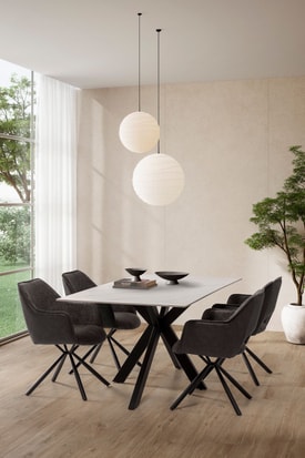 Mesa Rectangular Bimba Cerámica Blanca Pie miniatura 2