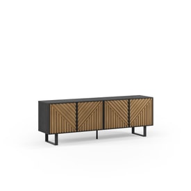 Mueble Tv Alana Patas Metal Color Negro/roble miniatura 1