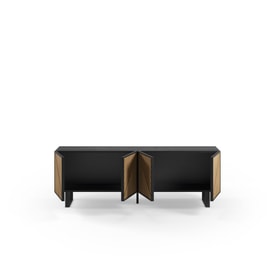 Mueble Tv Alana Patas Metal Color Negro/roble miniatura 2