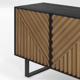 Mueble Tv Alana Patas Metal Color Negro/roble miniatura 7