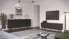 Mueble Tv Peta Negro Patas miniatura 3
