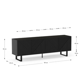 Mueble Tv Peta Negro Patas miniatura 4