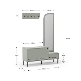 Mueble Zapatero Con Espejo miniatura 4