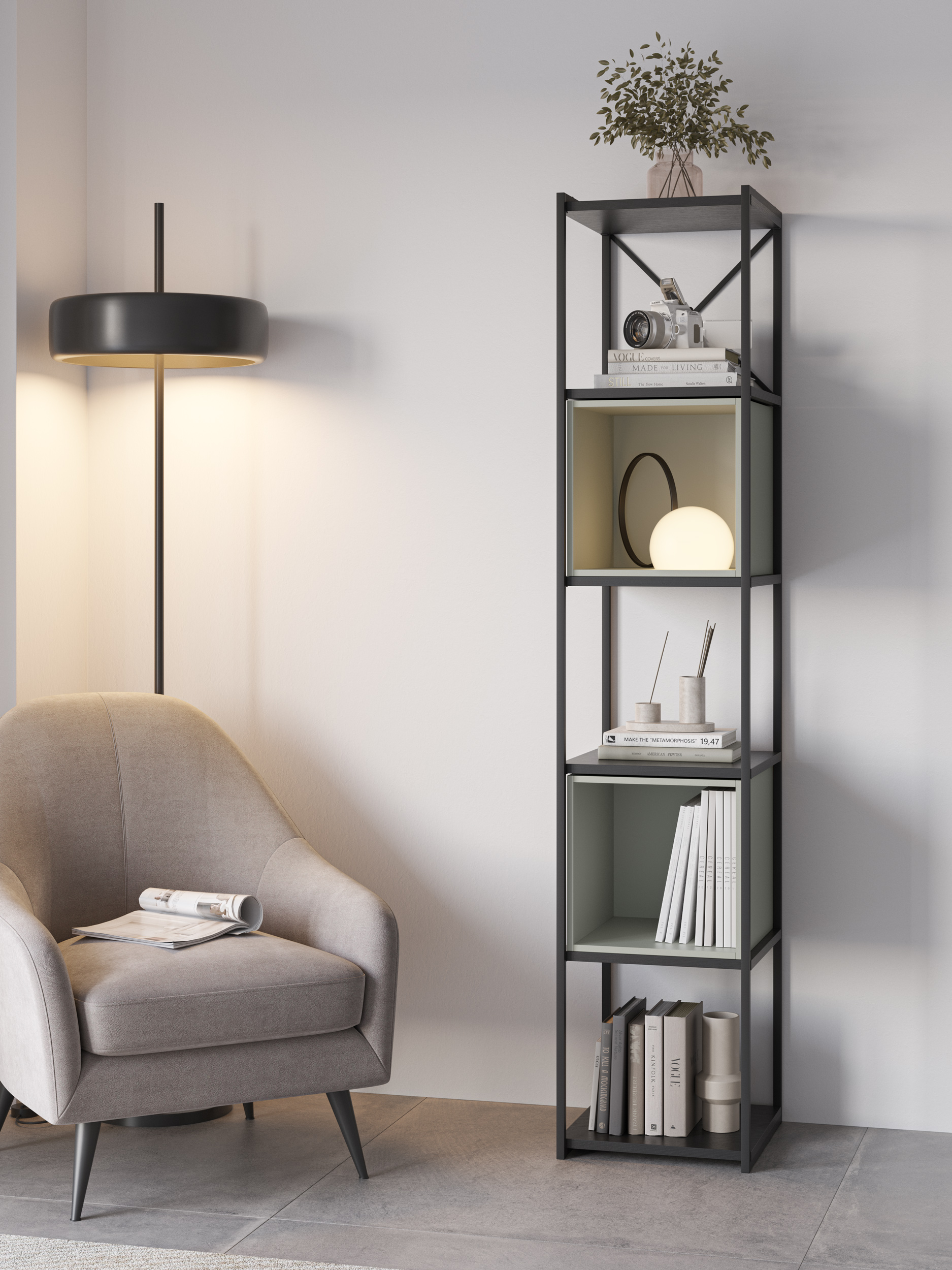 Estanteria Anya 36CM Negro Cubo miniatura 3