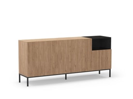 Aparador Cailin 4P1H 180cm Sepet/Negro Pata Metal miniatura 1