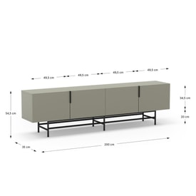 Mueble Tv Patas Metal miniatura 4