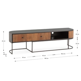 Mueble Tv Curve 160 Cm Marrón miniatura 5