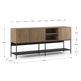 Aparador Amira 3P2H 180CM miniatura 4