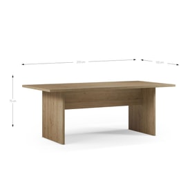 Mesa Rectangular 200 Cm Color Marrón miniatura 3