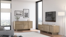 Aparador Carpi 3P1C Roble miniatura 4