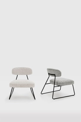 Silla Elon Blanco/beige miniatura 2