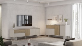 Aparador Carpi 3P1C Vison/roble miniatura 4