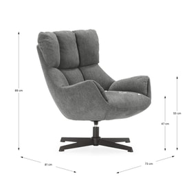 Sillón Odette Gris Pata miniatura 3