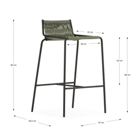 Taburete Pata Metal miniatura 3