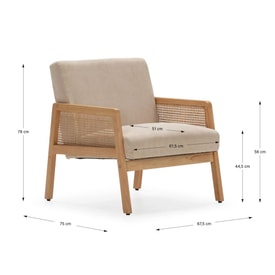 Sillón Brazo Madera miniatura 4