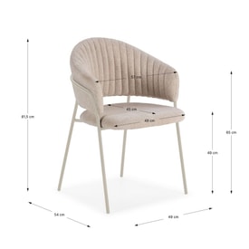 Silla Leticia Beige/patas miniatura 3