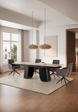 Mesa Extensible Travertino Pata miniatura 4
