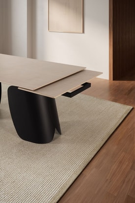 Mesa Extensible Travertino Pata miniatura 5