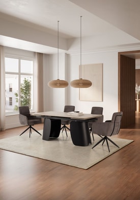 Mesa Extensible Travertino Pata miniatura 6