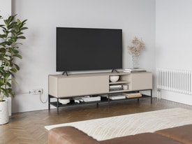 Muebletv Amira 2P2H 180CM Crema/negro miniatura 4