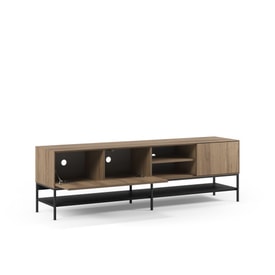 Mueble de TV Amira 2P2H 180CM Roble-ud/negro miniatura 2
