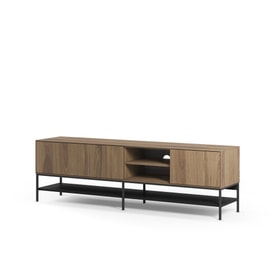 Mueble de TV Amira 2P2H 180CM Roble-ud/negro miniatura 6