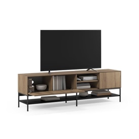 Mueble de TV Amira 2P2H 180CM Roble-ud/negro miniatura 9