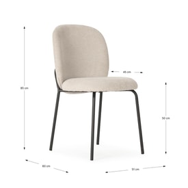 Silla Beige Patas miniatura 4