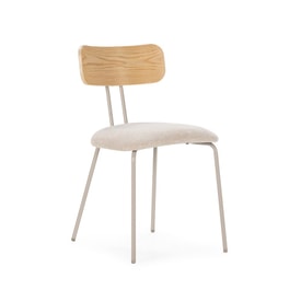 Silla Beige Patas Metal miniatura 1