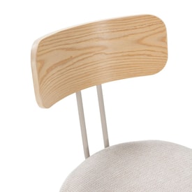 Silla Beige Patas Metal miniatura 2